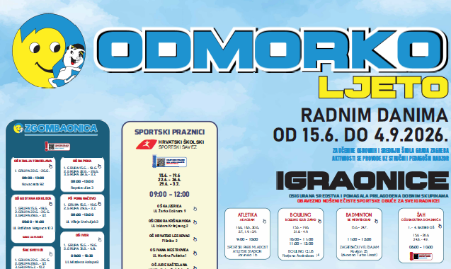 Odmorko ljeto 15.6. – 4.9. 2026.