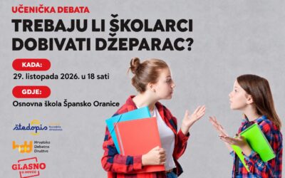 Javna debata: TREBAJU LI ŠKOLARCI DOBIVATI DŽEPARAC?